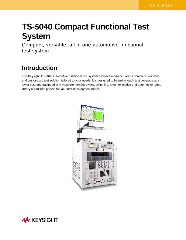 TS-5040 Compact Functional Test System | Keysight